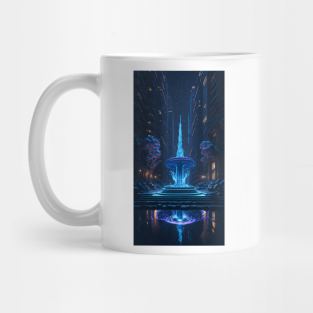 Street fountain at night Mug